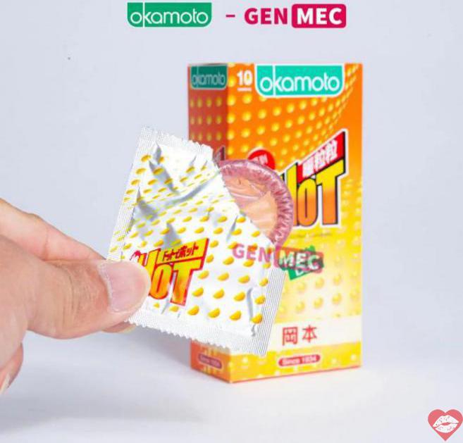  So sánh Bao Cao Su Kéo Dài Xuất Tinh - Gai Li Ti - Nóng Ấm - Okamoto Dot De Hot Nhật  loại tốt 