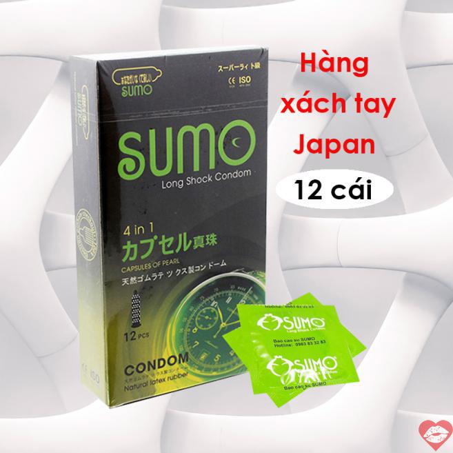 Mua Bao cao su Sumo long shock 4 in 1 gân gai hộp 12c shop bcs giá rẻ loại tốt 