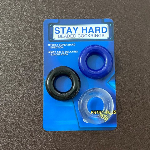 Vòng trơn đeo dương vật Stay Hard 3 màu